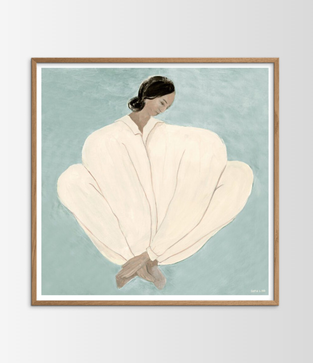 Meet Me at Jaurès Poster incl. oak frame (50x50cm)