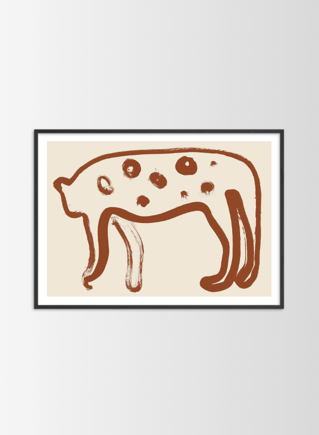 Jaguar 01 Poster incl. eiken kader (50x70cm)
