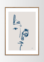 Tres de Cinco Poster incl. oak frame (30x40cm) 