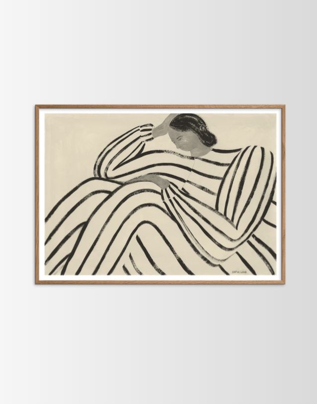 Waiting Poster incl. oak frame (50x70cm)