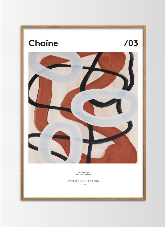 Chaine Poster incl. oak frame (50x70cm)