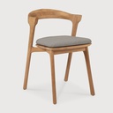 Set of 2 Bok outdoor dining chairs with cushions (Mocha)
