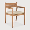 Jack outdoor dining chair with cushion (Natural)