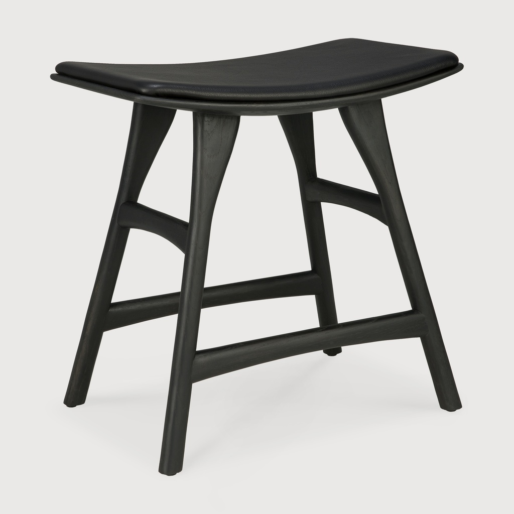 Osso stool (black leather) TEMPLATE