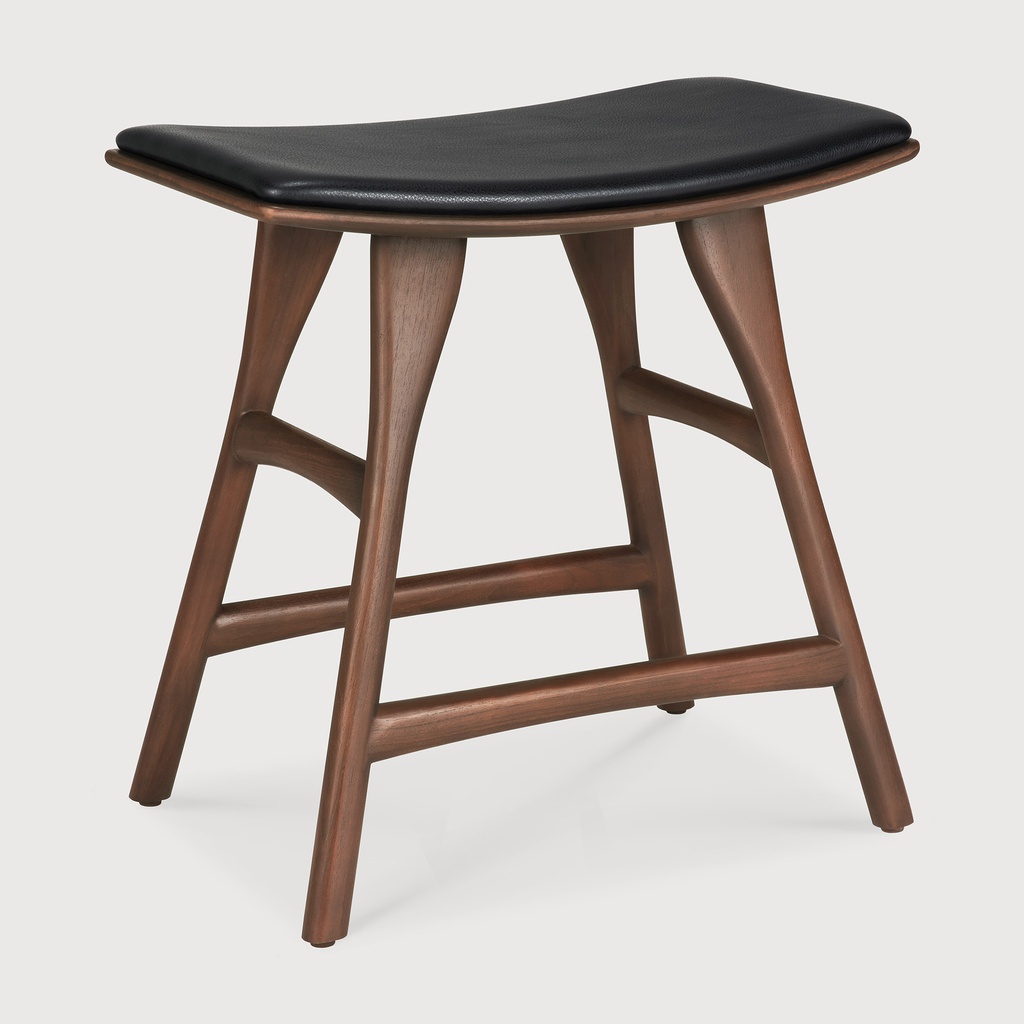Osso stool (black leather)