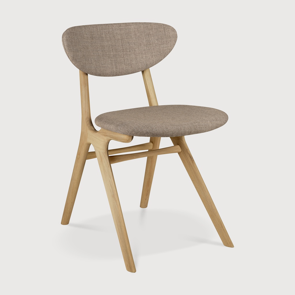 Oak Eye dining chair - warm grey upholstery