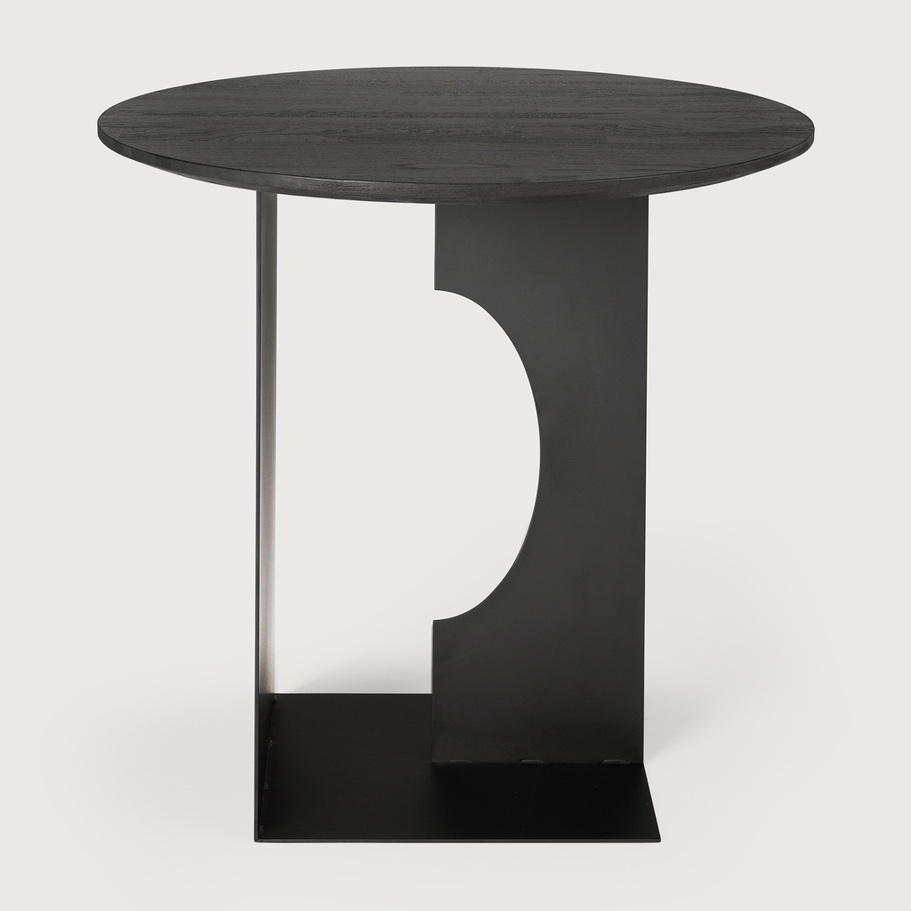 Teak Arc side table - black TEMPLATE