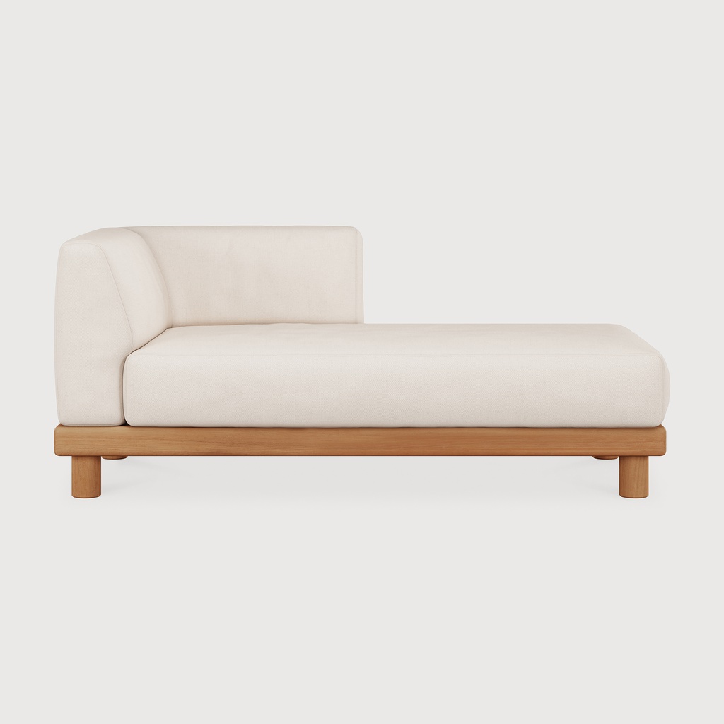 Monocle outdoor daybed frame - Left arm With cushion (white) TEMPLATE