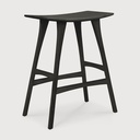 Oak Osso black counter stool - contract grade