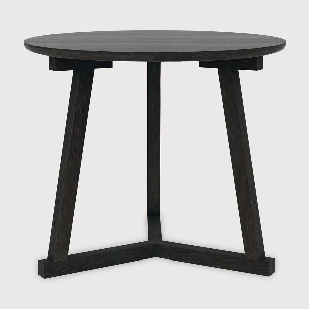 Oak Tripod black side table